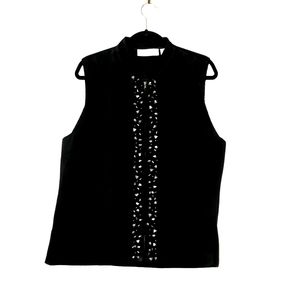 ElIsabeth Black Suede Vest Size 2xL